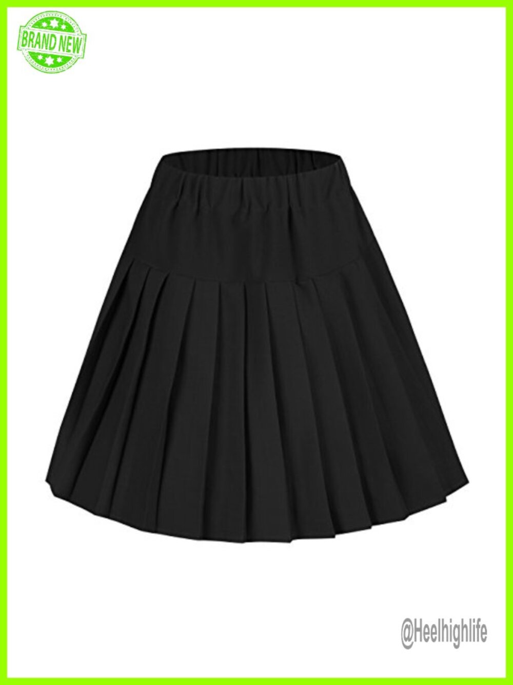 High Waist Pleated A-Line Mini Skirt Stretchy Tennis Skirt